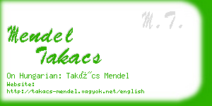 mendel takacs business card